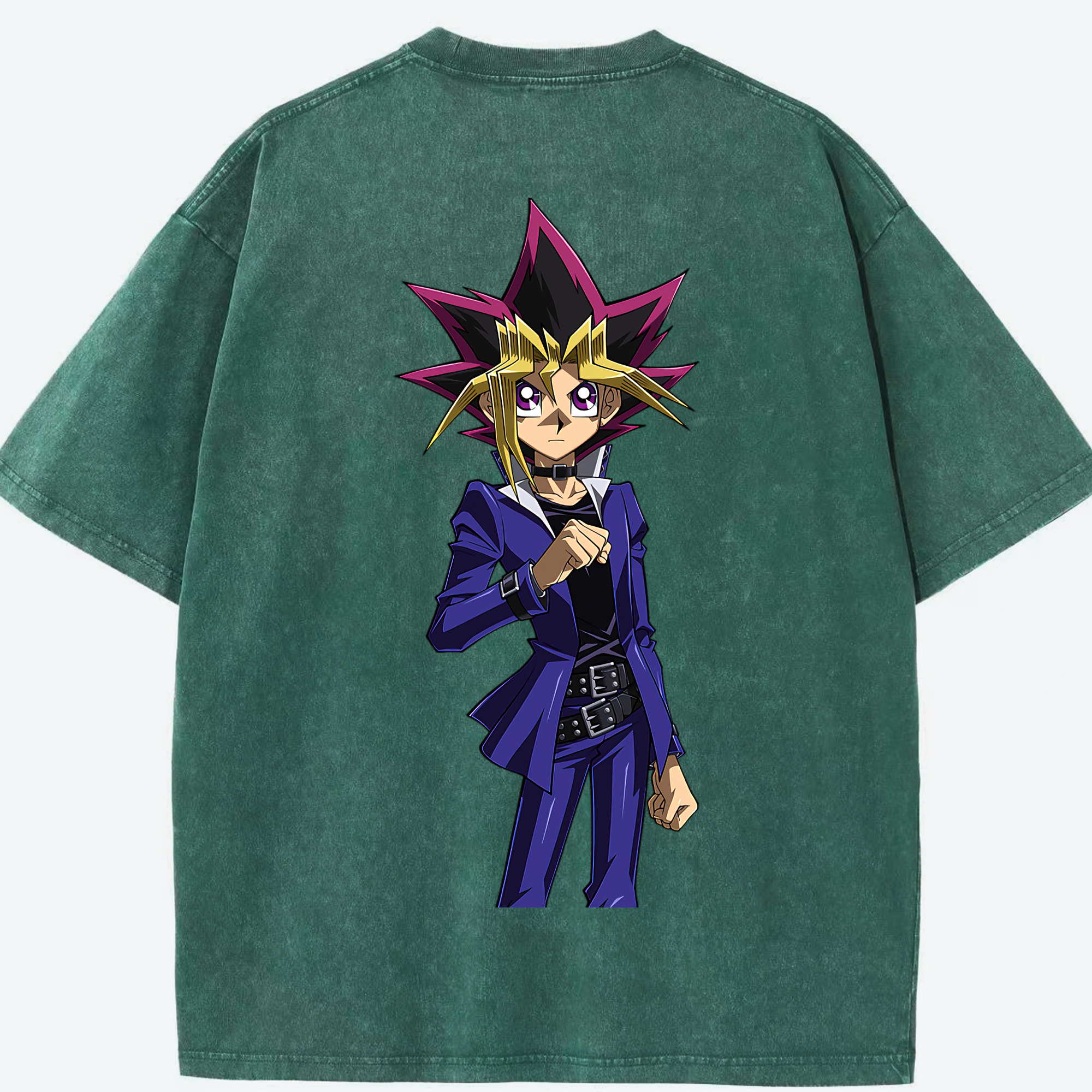 （画像用） 遊☆戯☆王 Yu-Gi-Oh! 綿100% ヴィンテージ風 半袖Tシャツ（背面プリント）